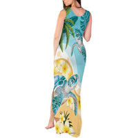 Cayman Islands Tank Maxi Dress Sea Turtle Plumeria Tropical Vibes
