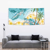 Cayman Islands Tapestry Sea Turtle Plumeria Tropical Vibes
