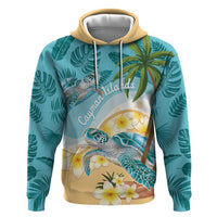 Cayman Islands Zip Hoodie Sea Turtle Plumeria Tropical Vibes