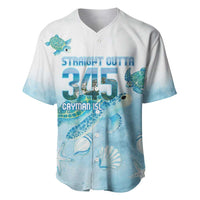 Cayman Islands 345 Baseball Jersey Sea Turtle Watercolor Style