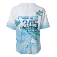 Cayman Islands 345 Baseball Jersey Sea Turtle Watercolor Style