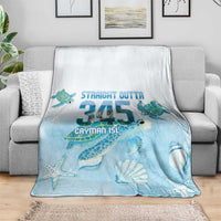 Cayman Islands 345 Blanket Sea Turtle Watercolor Style
