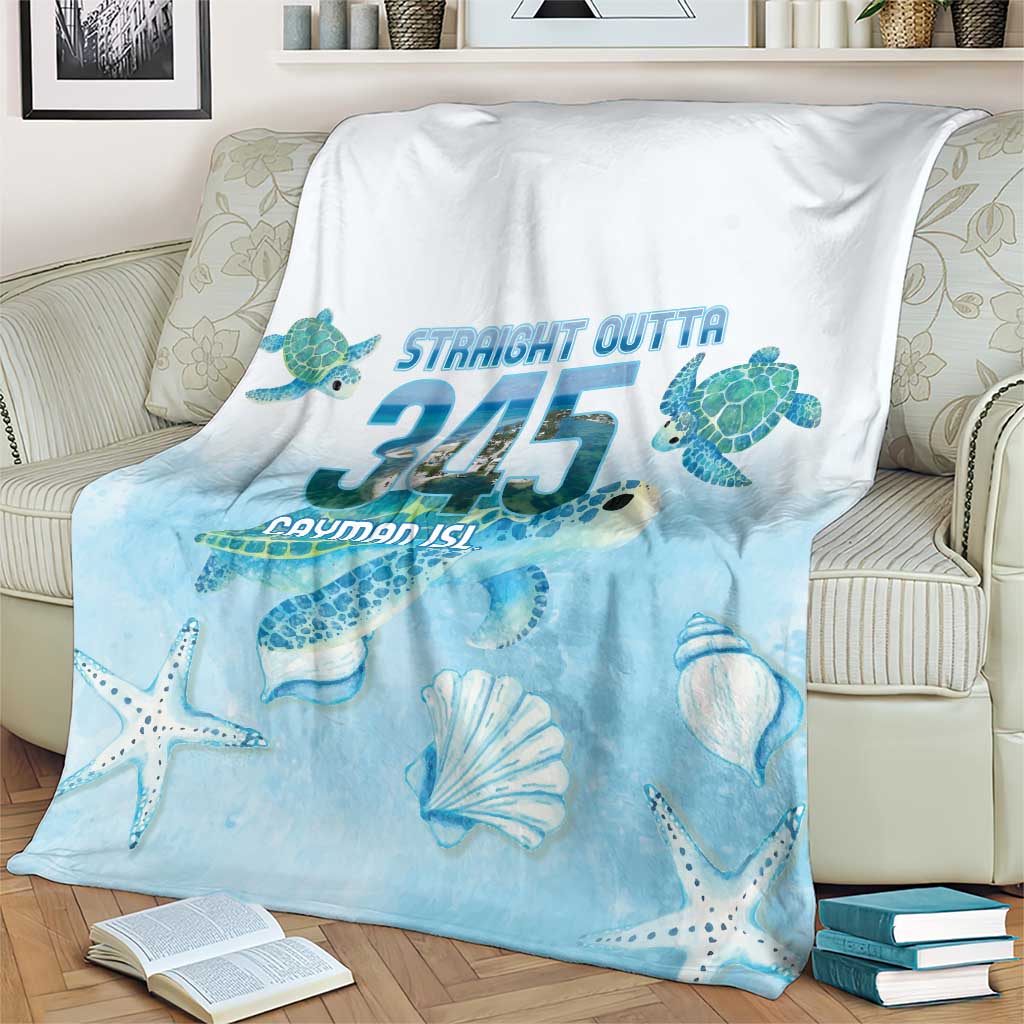 Cayman Islands 345 Blanket Sea Turtle Watercolor Style