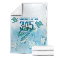 Cayman Islands 345 Blanket Sea Turtle Watercolor Style