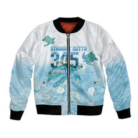Cayman Islands 345 Bomber Jacket Sea Turtle Watercolor Style