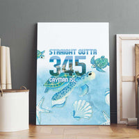 Cayman Islands 345 Canvas Wall Art Sea Turtle Watercolor Style