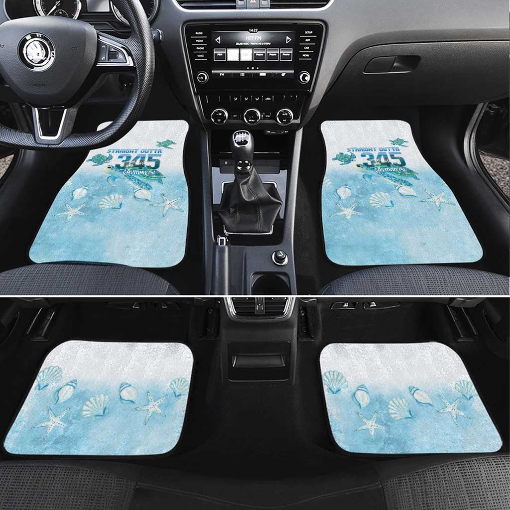Cayman Islands 345 Car Mats Sea Turtle Watercolor Style