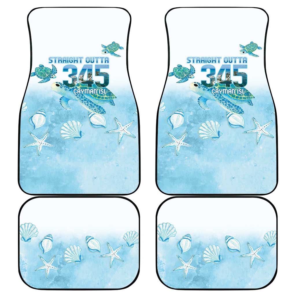 Cayman Islands 345 Car Mats Sea Turtle Watercolor Style