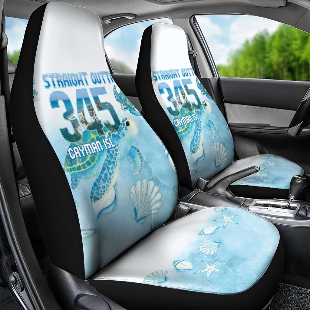 Cayman Islands 345 Car Seat Cover Sea Turtle Watercolor Style