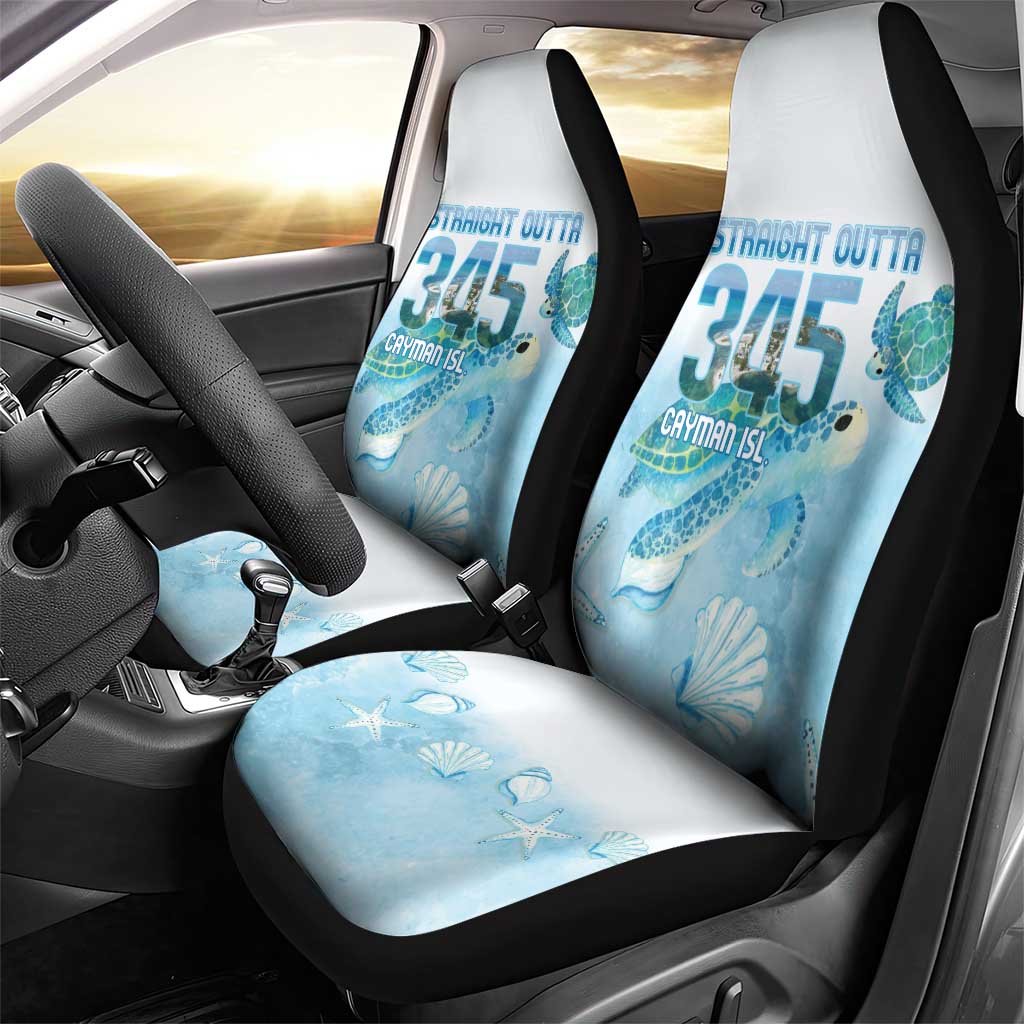 Cayman Islands 345 Car Seat Cover Sea Turtle Watercolor Style