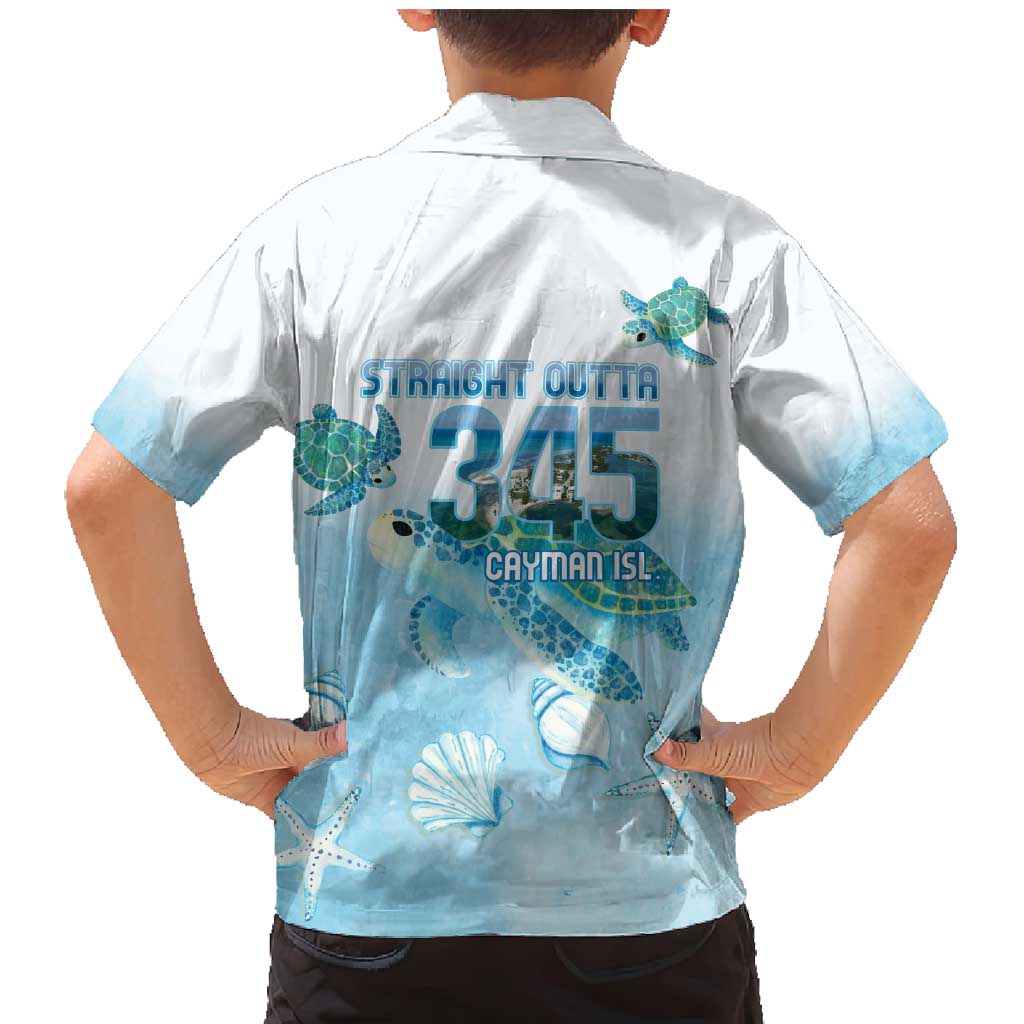 Cayman Islands 345 Family Matching Mermaid Dress and Hawaiian Shirt Sea Turtle Watercolor Style