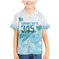 Cayman Islands 345 Family Matching Mermaid Dress and Hawaiian Shirt Sea Turtle Watercolor Style
