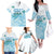 Cayman Islands 345 Family Matching Off The Shoulder Long Sleeve Dress and Hawaiian Shirt Sea Turtle Watercolor Style