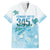Cayman Islands 345 Family Matching Off The Shoulder Long Sleeve Dress and Hawaiian Shirt Sea Turtle Watercolor Style