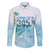 Cayman Islands 345 Family Matching Off The Shoulder Long Sleeve Dress and Hawaiian Shirt Sea Turtle Watercolor Style