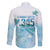Cayman Islands 345 Family Matching Off The Shoulder Long Sleeve Dress and Hawaiian Shirt Sea Turtle Watercolor Style