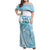 Cayman Islands 345 Family Matching Off Shoulder Maxi Dress and Hawaiian Shirt Sea Turtle Watercolor Style
