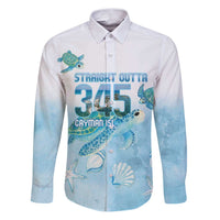 Cayman Islands 345 Family Matching Puletasi and Hawaiian Shirt Sea Turtle Watercolor Style