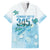 Cayman Islands 345 Family Matching Short Sleeve Bodycon Dress and Hawaiian Shirt Sea Turtle Watercolor Style