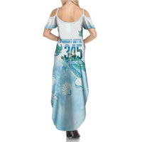 Cayman Islands 345 Family Matching Summer Maxi Dress and Hawaiian Shirt Sea Turtle Watercolor Style