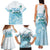 Cayman Islands 345 Family Matching Tank Maxi Dress and Hawaiian Shirt Sea Turtle Watercolor Style