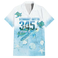 Cayman Islands 345 Family Matching Tank Maxi Dress and Hawaiian Shirt Sea Turtle Watercolor Style