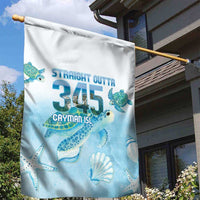 Cayman Islands 345 Garden Flag Sea Turtle Watercolor Style