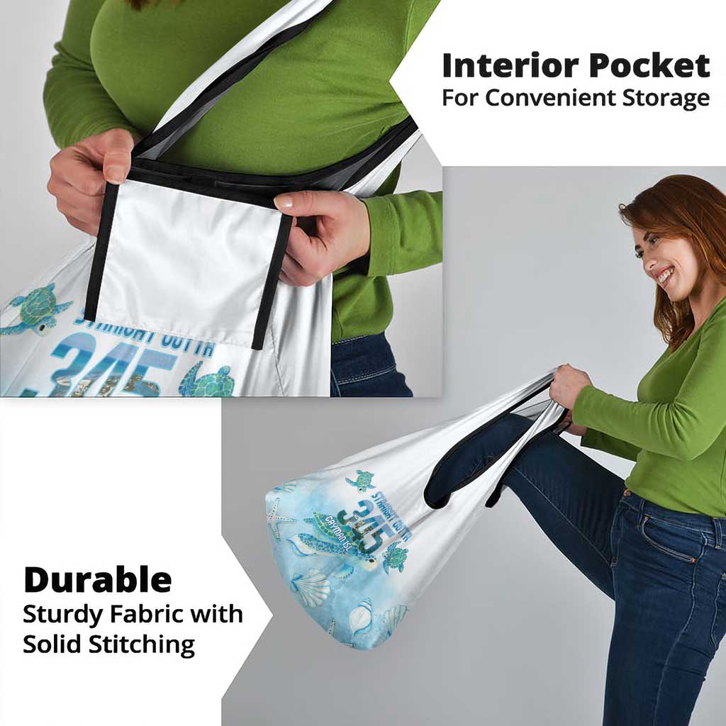 Cayman Islands 345 Grocery Bag Sea Turtle Watercolor Style