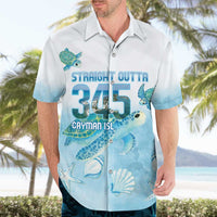 Cayman Islands 345 Hawaiian Shirt Sea Turtle Watercolor Style