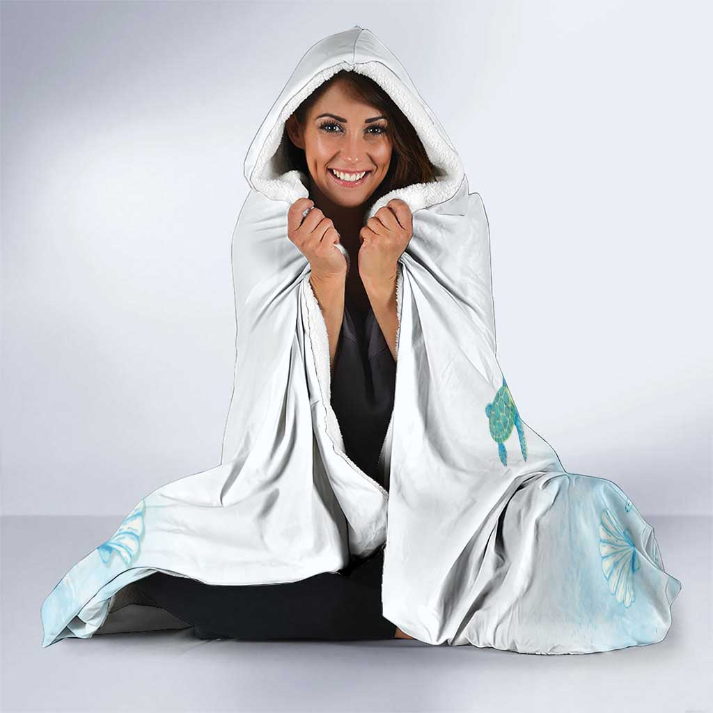 Cayman Islands 345 Hooded Blanket Sea Turtle Watercolor Style