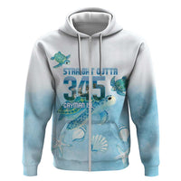 Cayman Islands 345 Hoodie Sea Turtle Watercolor Style
