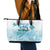 Cayman Islands 345 Leather Tote Bag Sea Turtle Watercolor Style