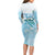 Cayman Islands 345 Long Sleeve Bodycon Dress Sea Turtle Watercolor Style
