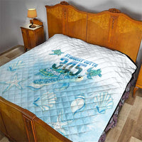 Cayman Islands 345 Quilt Sea Turtle Watercolor Style