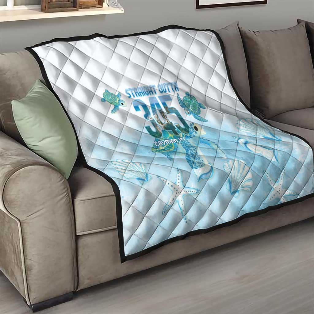 Cayman Islands 345 Quilt Sea Turtle Watercolor Style