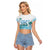 Cayman Islands 345 Raglan Cropped T Shirt Sea Turtle Watercolor Style