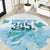Cayman Islands 345 Round Carpet Sea Turtle Watercolor Style