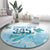 Cayman Islands 345 Round Carpet Sea Turtle Watercolor Style