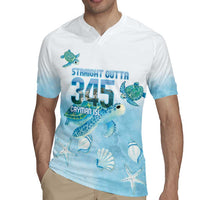 Cayman Islands 345 Rugby Jersey Sea Turtle Watercolor Style