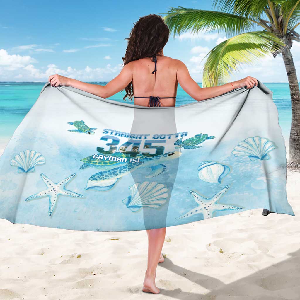 Cayman Islands 345 Sarong Sea Turtle Watercolor Style
