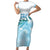 Cayman Islands 345 Short Sleeve Bodycon Dress Sea Turtle Watercolor Style