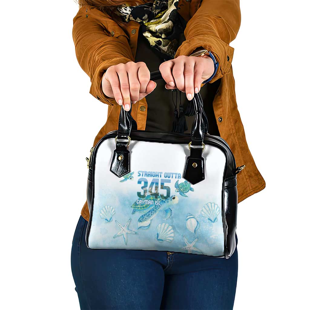 Cayman Islands 345 Shoulder Handbag Sea Turtle Watercolor Style