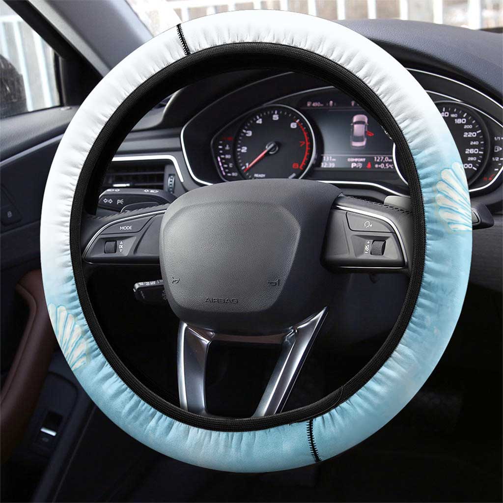 Cayman Islands 345 Steering Wheel Cover Sea Turtle Watercolor Style