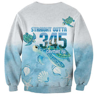 Cayman Islands 345 Sweatshirt Sea Turtle Watercolor Style