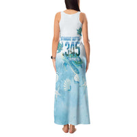 Cayman Islands 345 Tank Maxi Dress Sea Turtle Watercolor Style