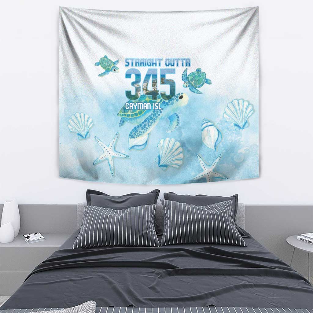 Cayman Islands 345 Tapestry Sea Turtle Watercolor Style