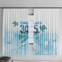 Cayman Islands 345 Window Curtain Sea Turtle Watercolor Style