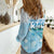Cayman Islands 345 Women Casual Shirt Sea Turtle Watercolor Style