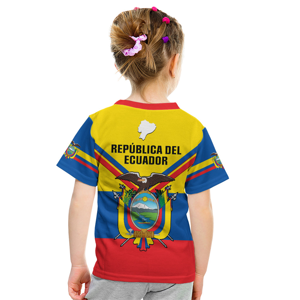 Ecuador Kid T Shirt Ecuadorian Coat Of Arms Yellow Version - Wonder Print Shop