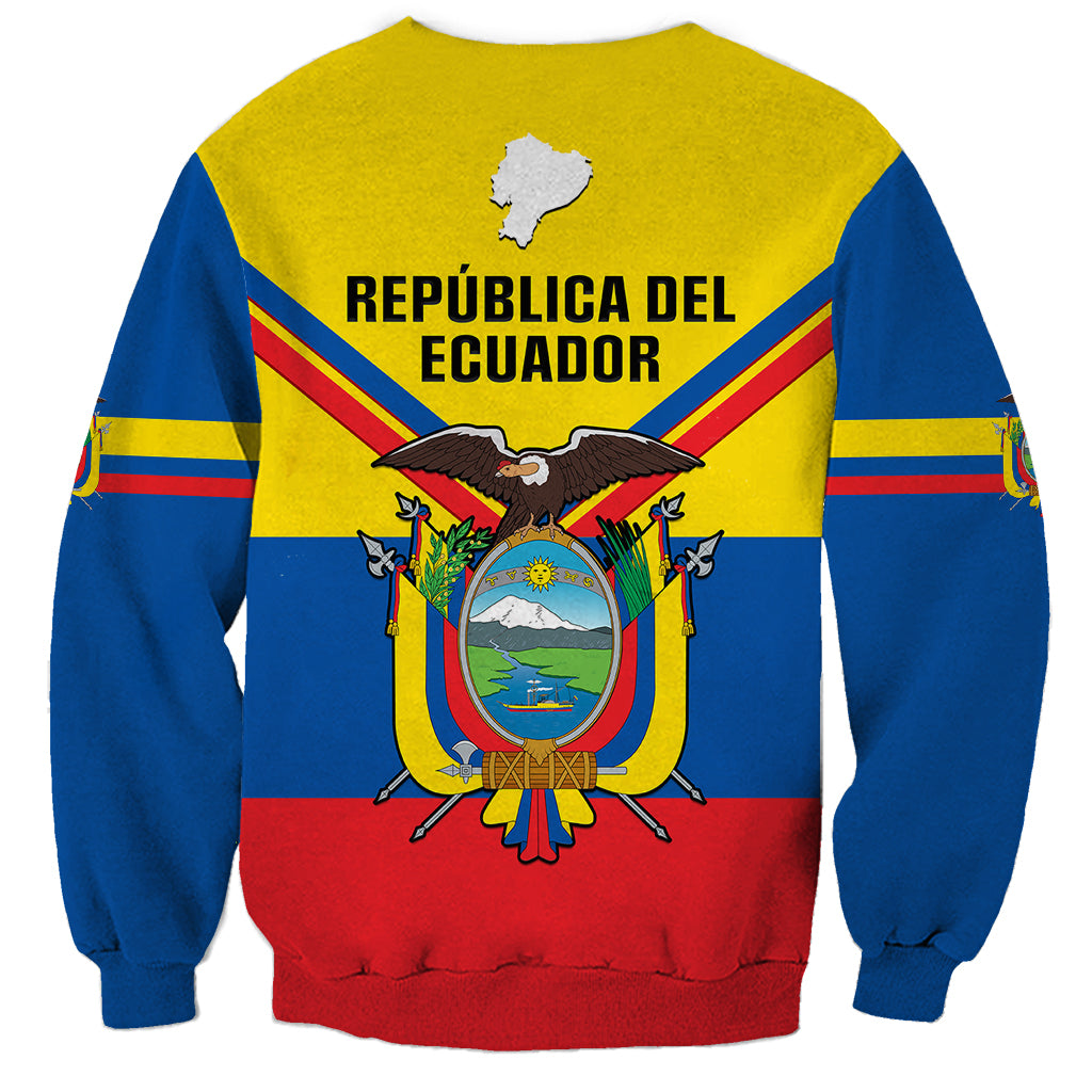 Ecuador Sweatshirt Ecuadorian Coat Of Arms Yellow Version - Wonder Print Shop